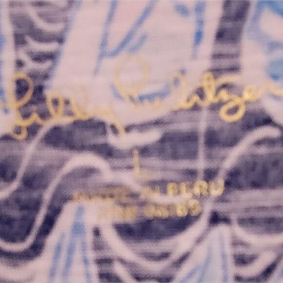 Lilly Pulitzer Etta V-Neck Top L Sails and Stripes NWT - Picture 5 of 5